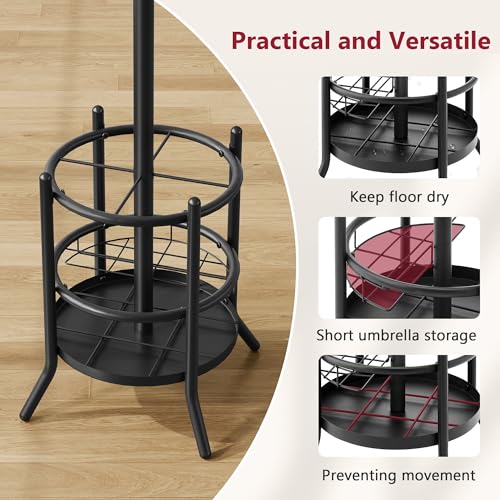 Coat Rack Stand with Umbrella Holder