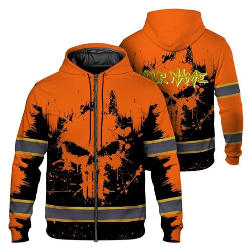 Hi Vis Reflective Zip Up Hoodie