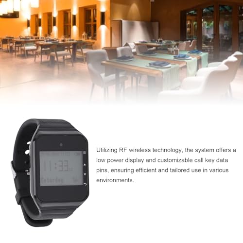 Wireless Caregiver Pager Call for Patient Nurse Alert System for Elderly Monitoring 328ft Water Proof Call Bell for Home 1 Receiver Wrist Pager 20 Desk Call Bells