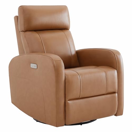 Genuine Leather Power Swivel Glider Recliner Chair 9098