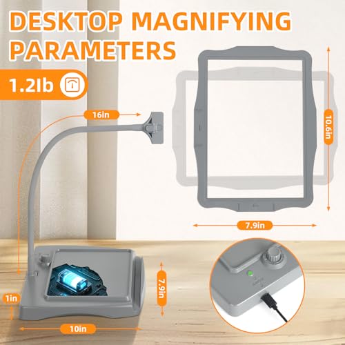 Magnifying Glass with Light and Stand