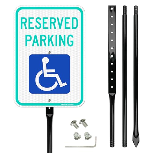 Large Reserved Parking Sign with 54" Metal Thick Stake