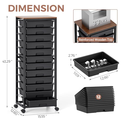 Rolling Cart with Drawers