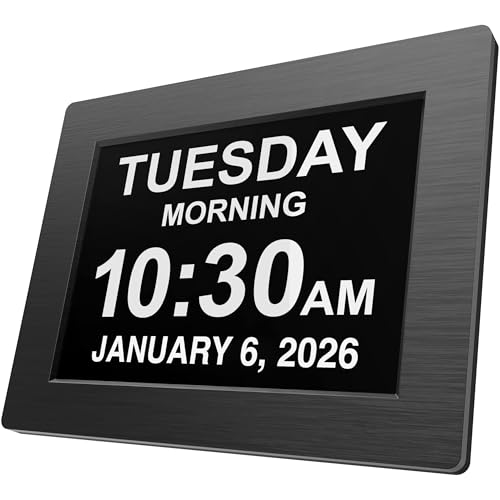 Day Clock Large Digital Display with Date and Day of The Week