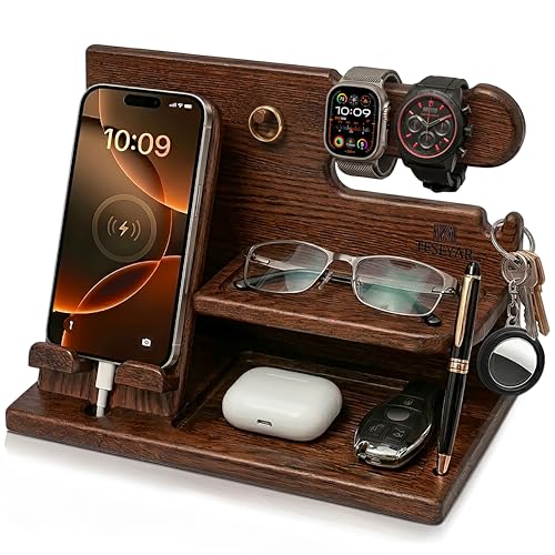 Wood Phone Docking Station for Men