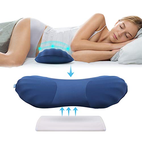 Adjustable Lumbar Support Pillow for Sleeping Memory Foam Back Support Pillow for Lower Back Pain Relief