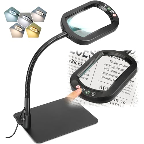 Rectangle Magnifying Glass with Light and Stand