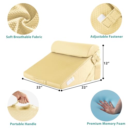 Bed Wedge Pillow Set