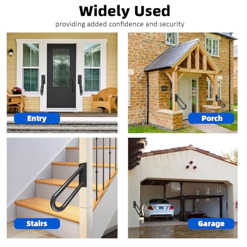 Hand Rails for Outdoor Steps Stair Railing Indoor Rail Metal Heavy Duty Non