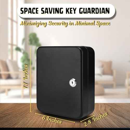 Key Cabinet Steel Box with Combination Lock with Number Tags & Hooks