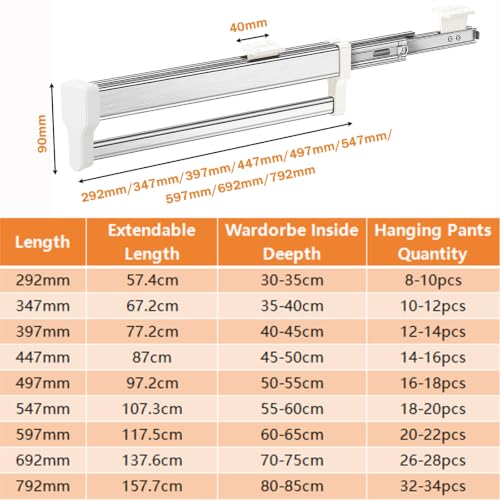 Pull Out Closet Rod