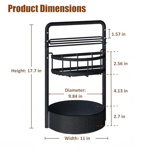 Rotating Spice Rack with Paper Towel Holder