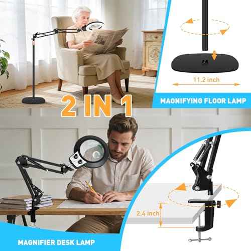 Magnifying Glass with Light and Stand
