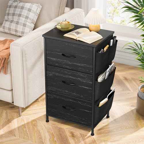 Night Stand White Nightstand with Drawers