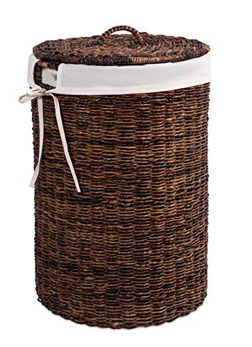 Seagrass Laundry Hamper with Lid and Washable Liner
