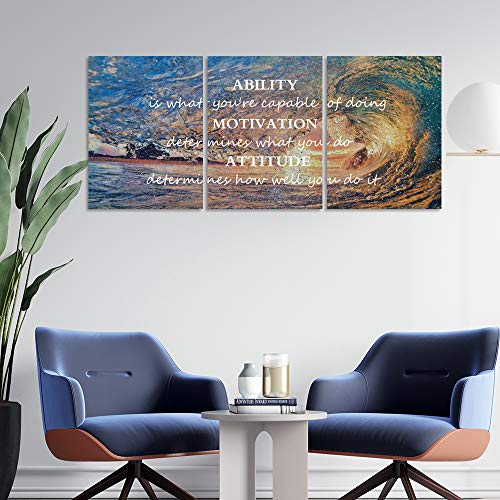 3 Piece Modern Landscape Wall Art Canvas Poster Print Wall Decor Office Living Room Bedroom Home Decoration Canvas Painting Framed Ready to Hang