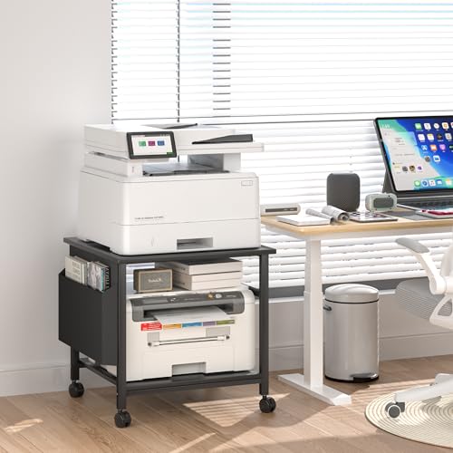 Large Printer Stand with Storage Shelf