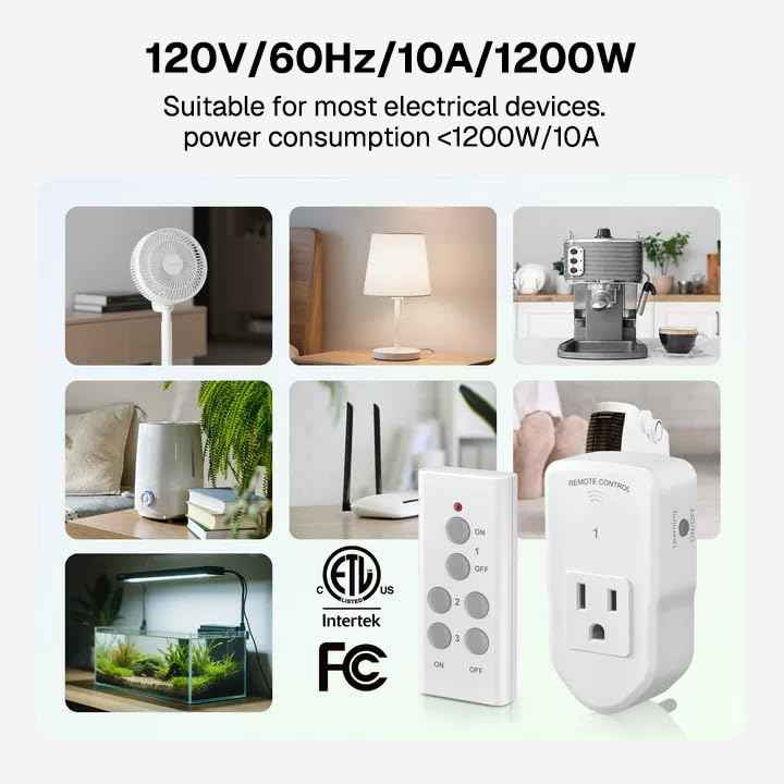 Wireless Remote Control Outlet Electrical Switch for Lights