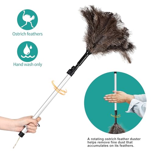 Extendable White Lambswool Duster