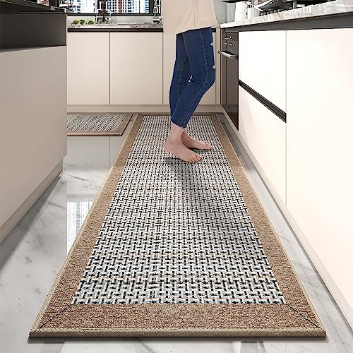2 PCS Kitchen Rugs Mats Non Skid Washable