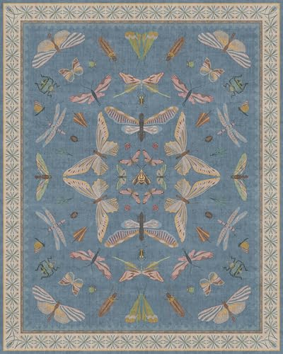Washable Boho Insect Rug for Entryway