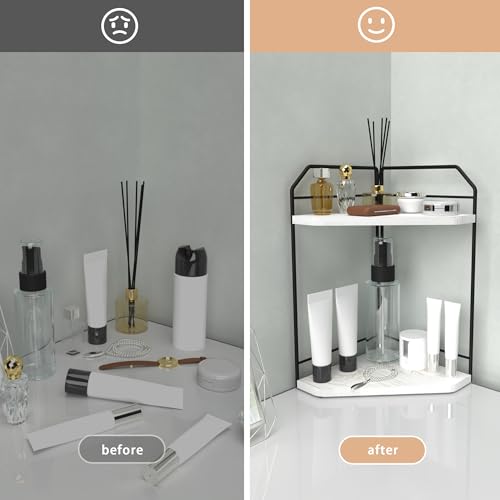 Corner Bathroom Counter Organizer