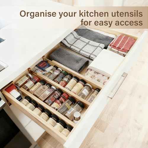 Bamboo Drawer Divider Set of 4