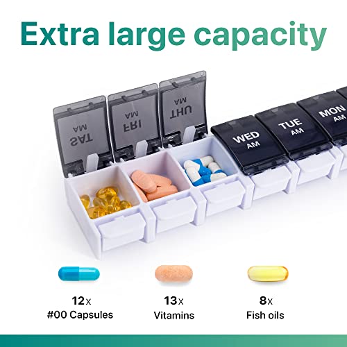 AM PM Weekly 7 Day Pill Organizer