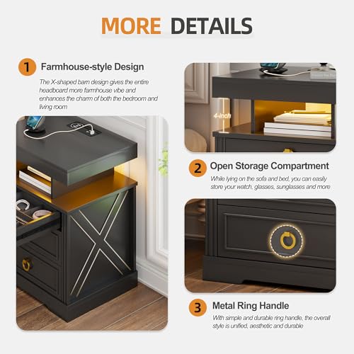 Nightstand with Lockable Gun Drawer