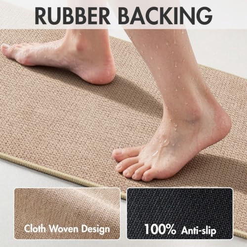 Set of 2 Ultra Thin Bathroom Rugs