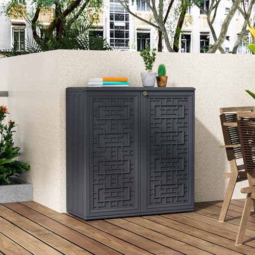 Waterproof Indoor Outdoor Storage Cabinet with Shelf