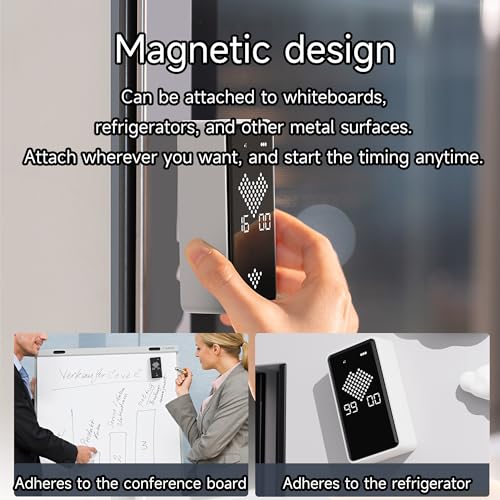 Visual Timer Rechargeable Digital Hourglass Timer with LED Display