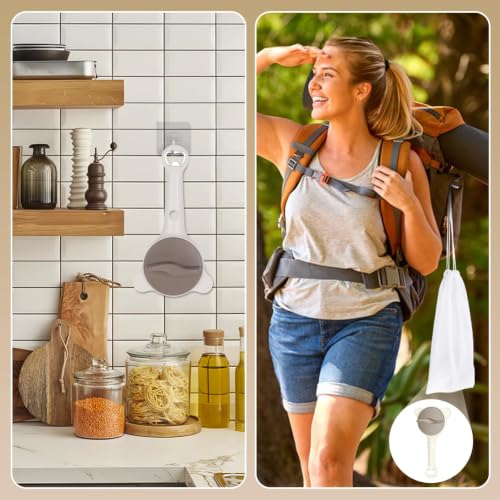 4-in-1 Jar Opener for Seniors Adjustable Stainless Steel Lid Opener with Extended Ergonomic Handle, Includes Hook & storage bag, Can Opener for Arthritis and Weak Hands