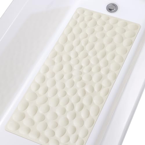 Non Slip Bathtub Mat OTHWAY Soft Rubber Bathroom Bathmat with Strong Suction Cups