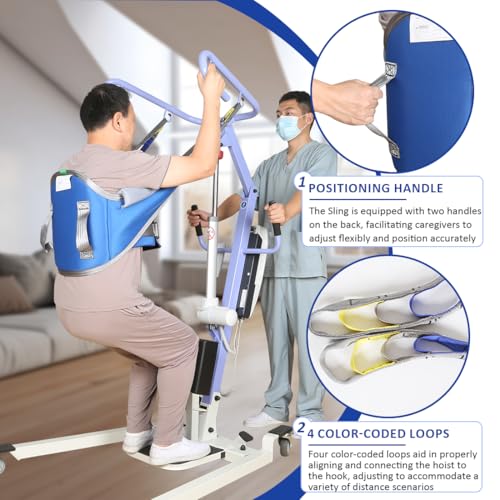 Sit to Stand Lift Patient Aid Padded Sling and Stand Assist with Back Support