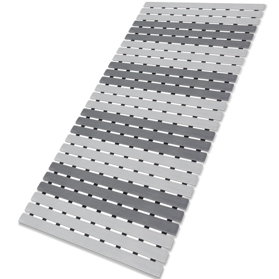 Bath Tub Shower Mat Non Slip Bathtub Mats for Bathroom Shower Floor Mat Bath Mats for Shower Tub Anti Slip Shower Mat with Drain Hole and Large Suction Cups
