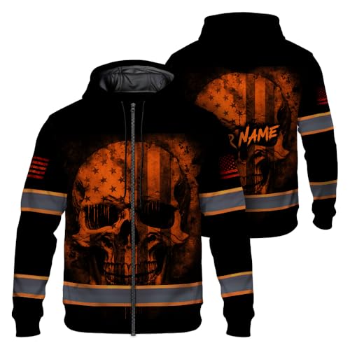 Hi Vis Reflective Zip Up Hoodie