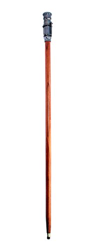 s Brass Walking Stick Vintage Handle Victorian Telescope Head Foldable Steampunk Accessories Wooden Walking Stick Cane for Men and Women