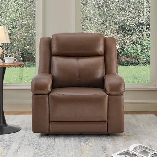 Genuine Leather Power Recliner Chairs for Adults