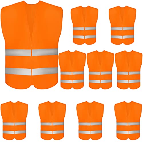 10 Pack High Visibility Safety Vest for Traffic Work
