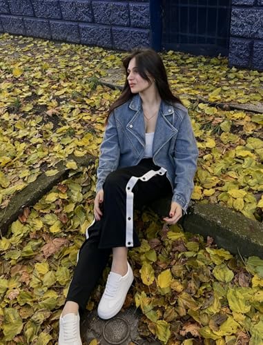 Tear Away Pants for Women Side Split Snap Open Bottom Sweatpants Leg