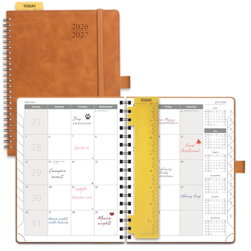 2026 2027 Monthly Planne 18 Month Calendar Agenda with Expense Tracker