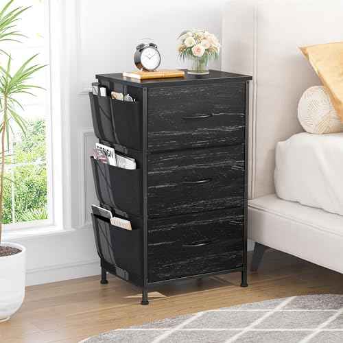 Night Stand White Nightstand with Drawers