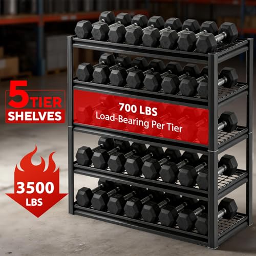Garage Shelving Heavy Duty Storage Shelves 3000 LBS Adjustable Metal Shelving Uints and Storage for Garage