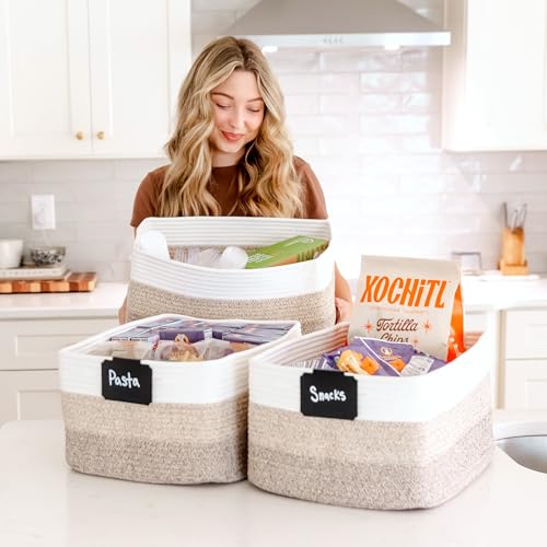 Storage Baskets 16.8" x 13" x 7.6" Bins 3