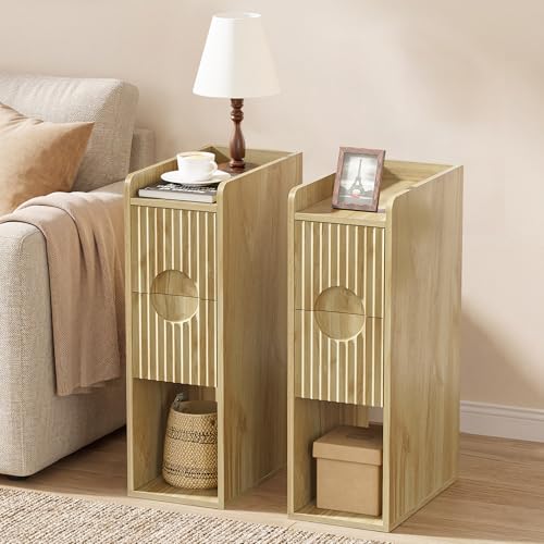 Narrow Nightstand Set of 2
