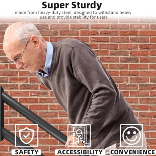 Hand Rails for Outdoor Steps Stair Railing Indoor Rail Metal Heavy Duty Non