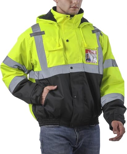 Reflective High Visibility Safety Jacket for Men