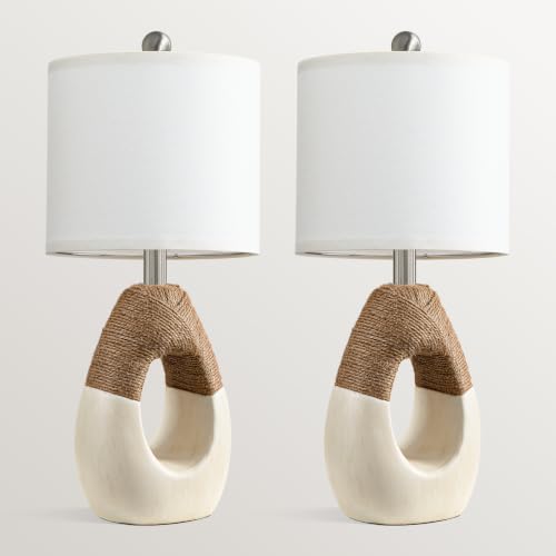 Boho Table Lamps Bedroom Living Room Set 2 Sleeping and Reading