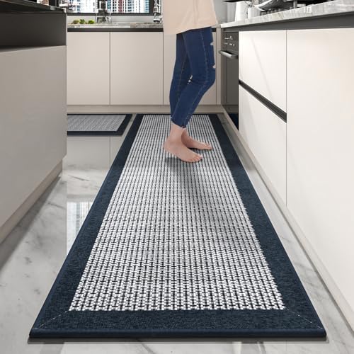 2 PCS Kitchen Rugs Mats Non Skid Washable